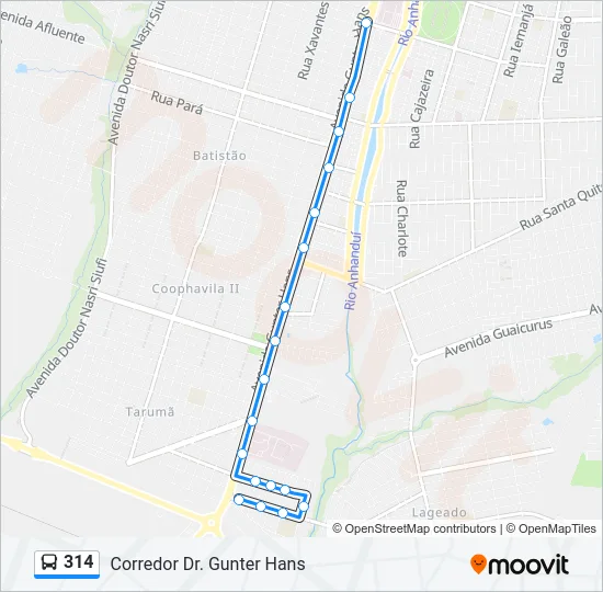 314 Bus Line Map