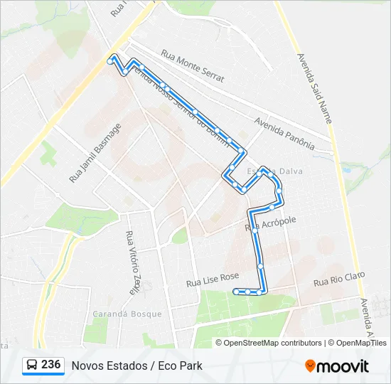 236 Bus Line Map