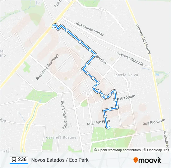 236 Bus Line Map