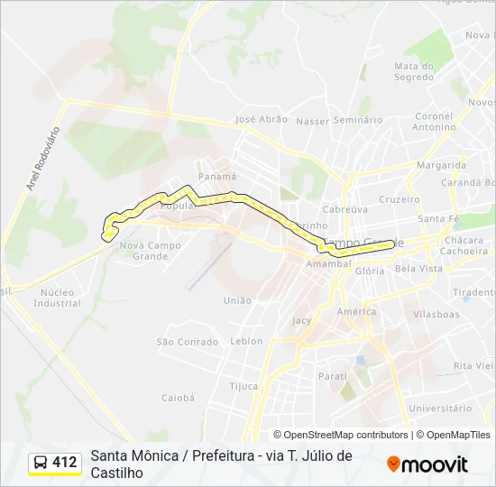 412 Bus Line Map