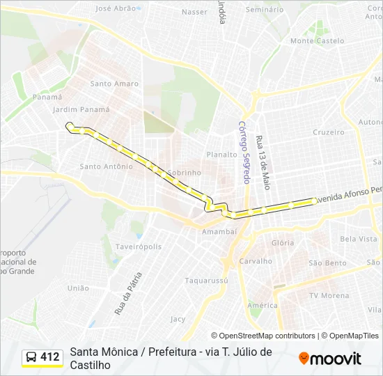 412 Bus Line Map