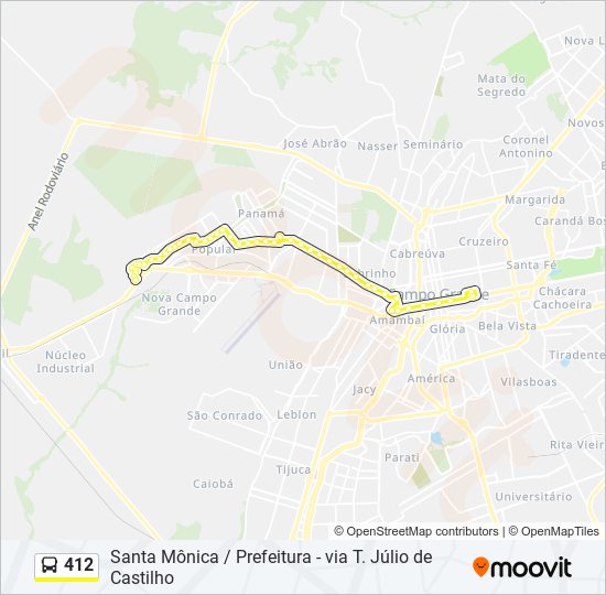 Rota da linha r20: horários, paradas e mapas - Centro (Atualizado)