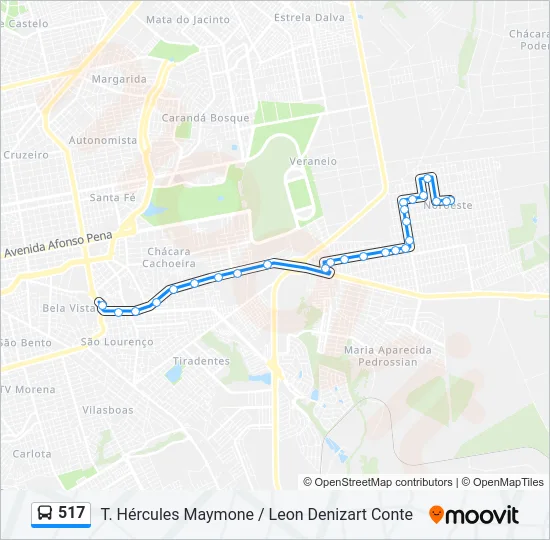 517 Bus Line Map