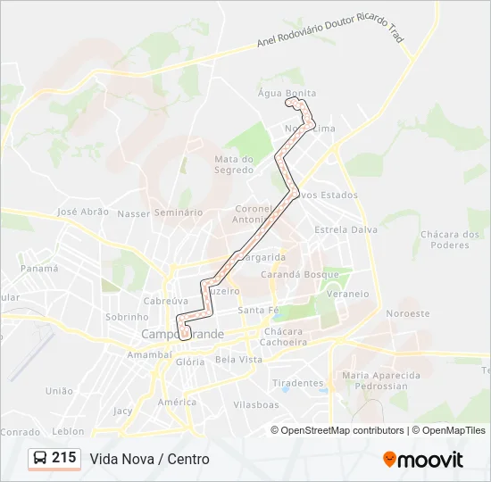 215 Bus Line Map