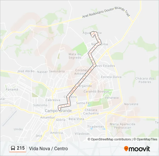 215 Bus Line Map