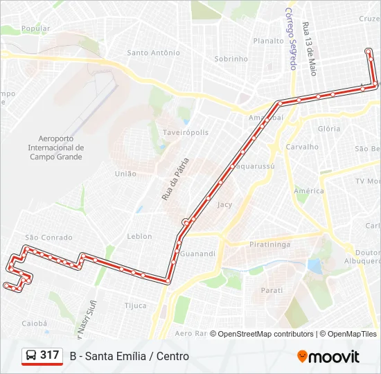 317 Bus Line Map