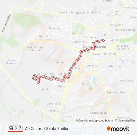 317 Bus Line Map