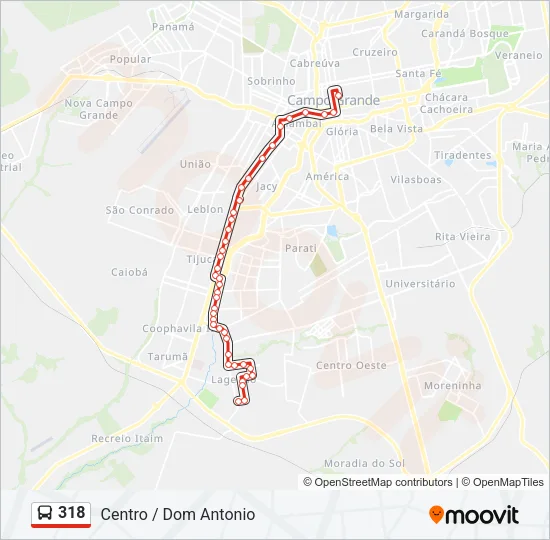 318 Bus Line Map