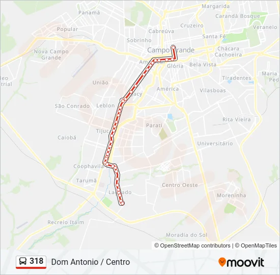 318 Bus Line Map