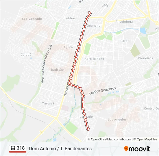 318 Bus Line Map