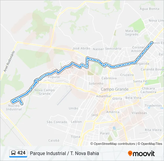 424 Bus Line Map
