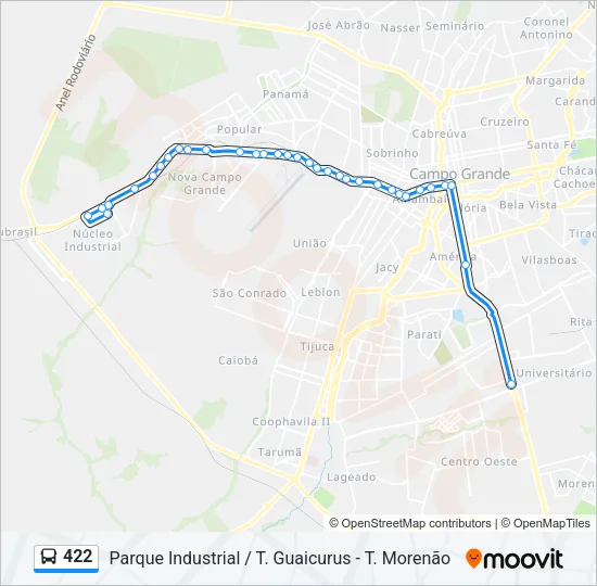 422 Bus Line Map