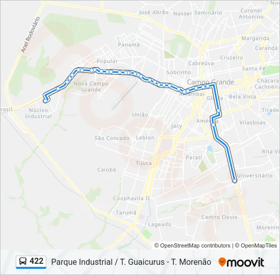 422 Bus Line Map