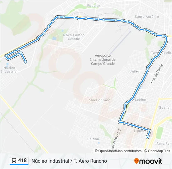 418 Bus Line Map