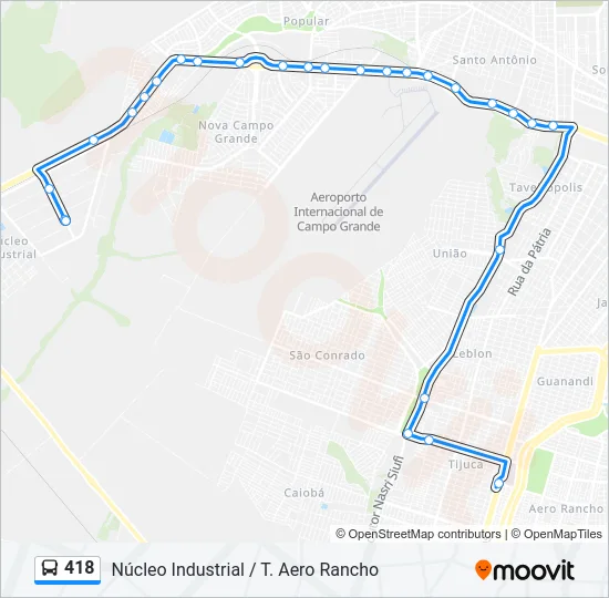 418 Bus Line Map