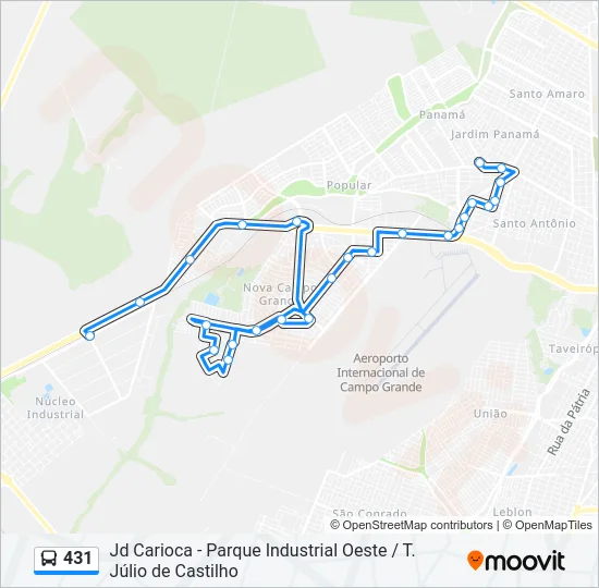 431 Bus Line Map