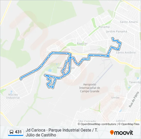 431 Bus Line Map