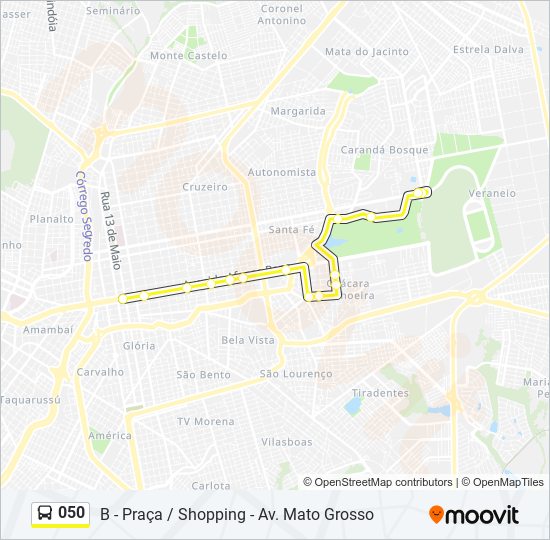 Mapa de 050 de autobús