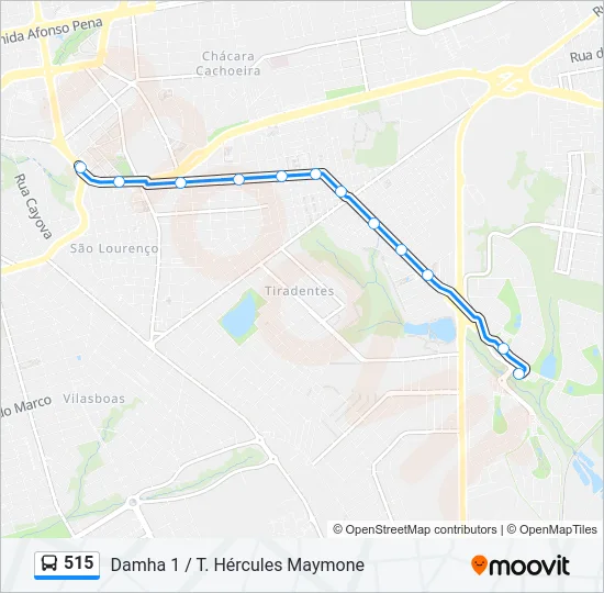515 Bus Line Map