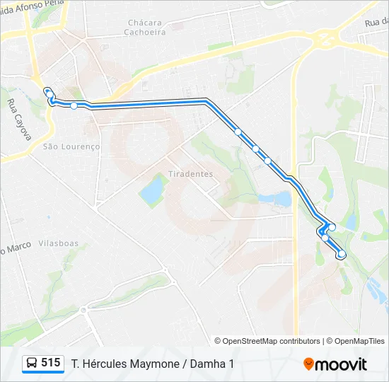 515 Bus Line Map