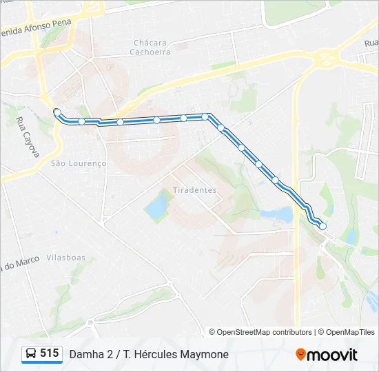 515 Bus Line Map