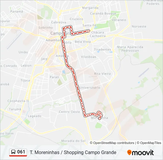 061 Bus Line Map