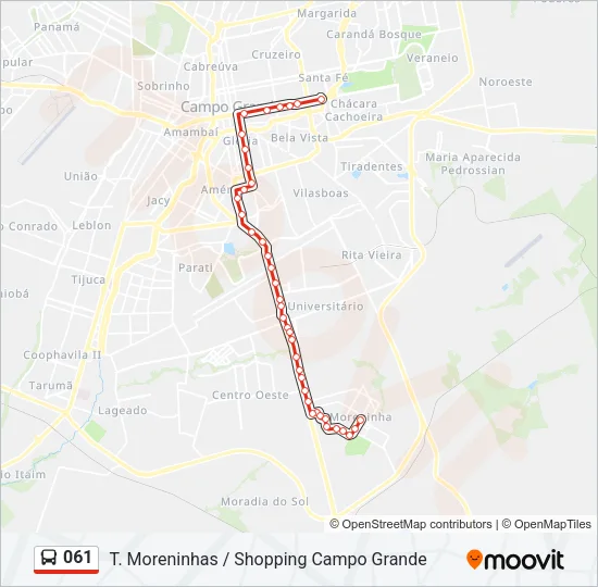 061 Bus Line Map