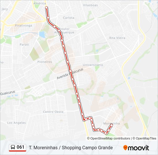 061 Bus Line Map