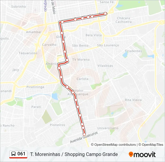 061 Bus Line Map