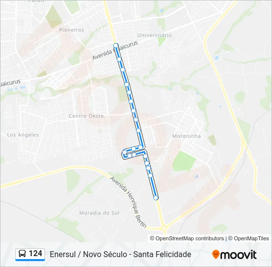 124 Bus Line Map