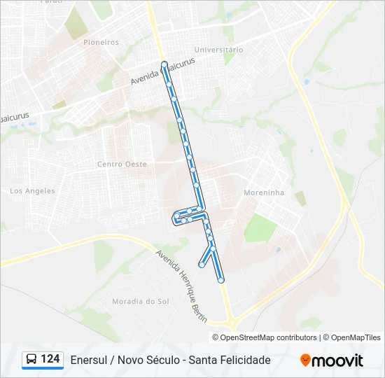 124 Bus Line Map