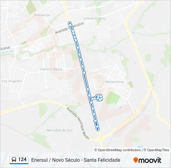124 Bus Line Map