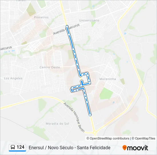 124 Bus Line Map
