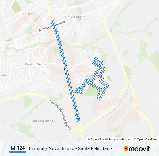 124 Bus Line Map