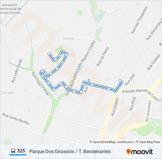 325 bus Line Map