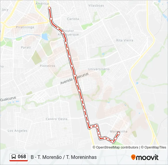 068 Bus Line Map