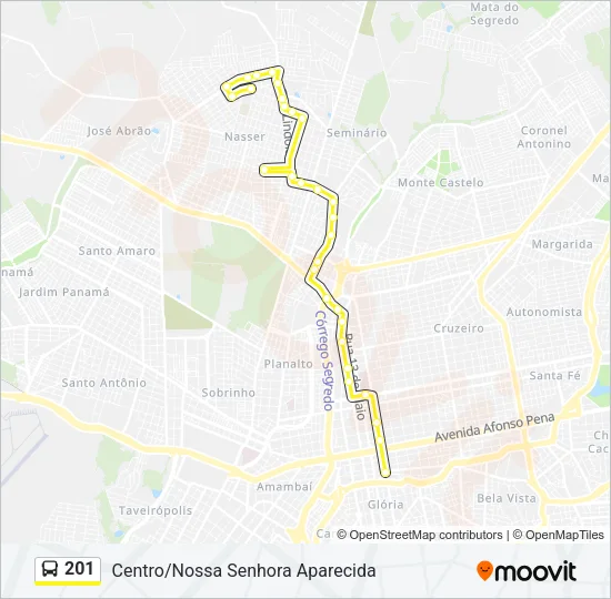 201 Bus Line Map