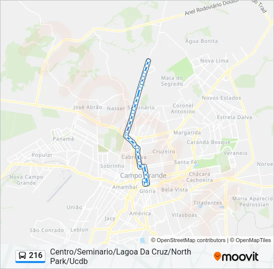 216 Bus Line Map
