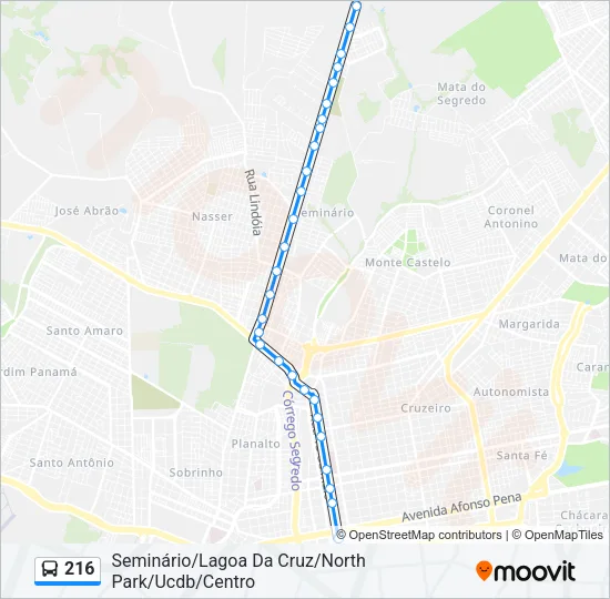 216 Bus Line Map