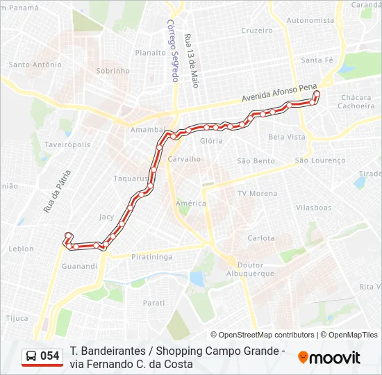 054 Bus Line Map