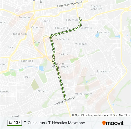 137 Bus Line Map