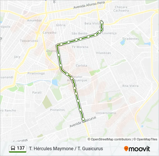 137 Bus Line Map