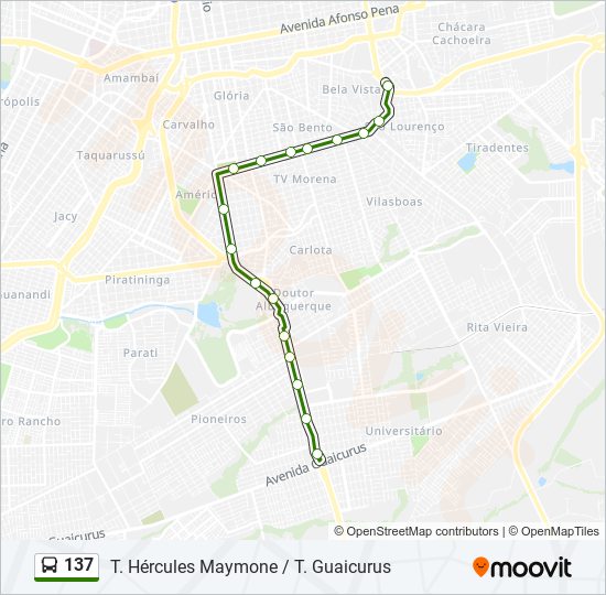 137 bus Line Map