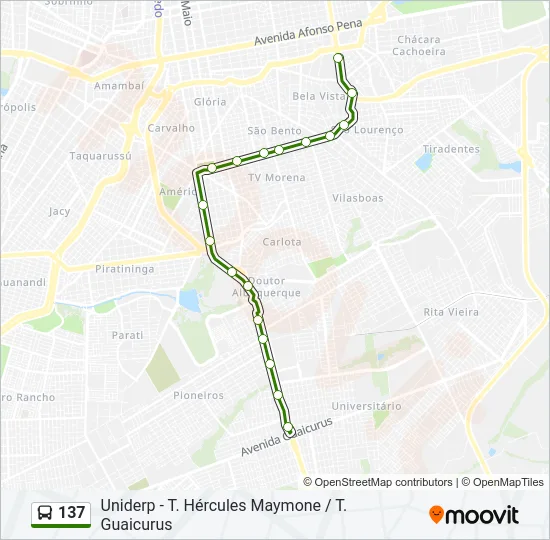 137 Bus Line Map