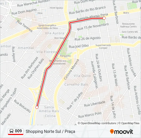 009 Bus Line Map
