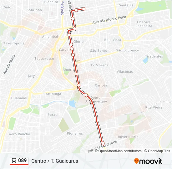 089 Bus Line Map