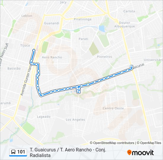101 Bus Line Map