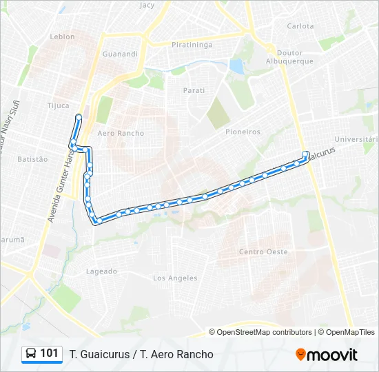 101 Bus Line Map