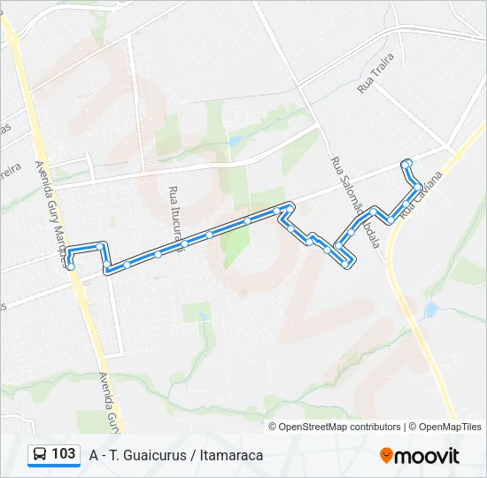 103 Bus Line Map