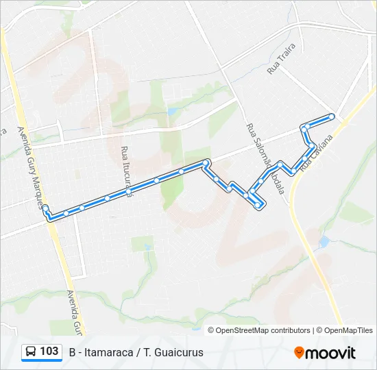 103 Bus Line Map
